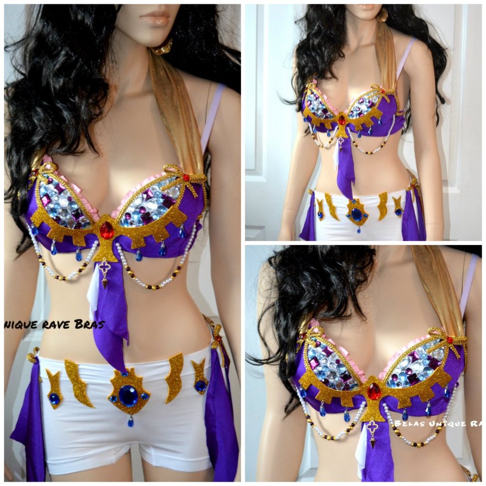 Legend of Zelda Bra and Shorts Costume Cosplay Dance Rave Halloween